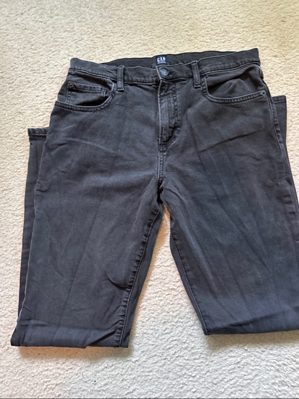 GAP Boys's Husky Slim Straight Jeans in Dark Charcoal